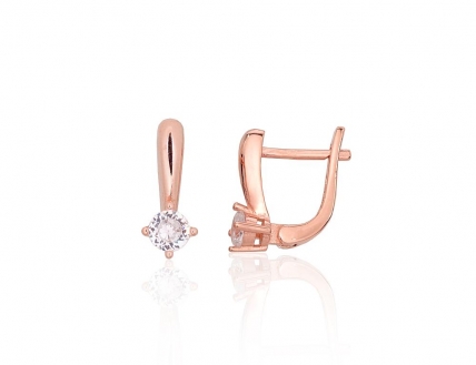 Silver earrings with english lock. Photo Nr. 1
