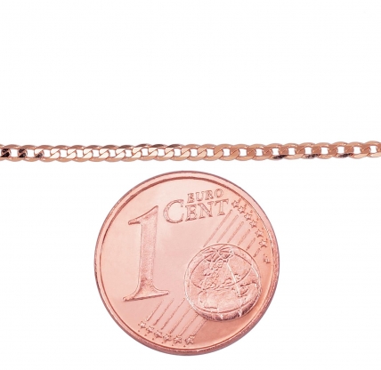 Gold chain Curb 1.2 mm, diamond cut. Photo Nr. 3