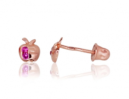 Gold screw studs earrings. Photo Nr. 1