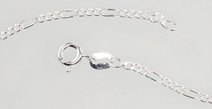 Silver chain Figaro 2 mm, diamond cut. Photo Nr. 2