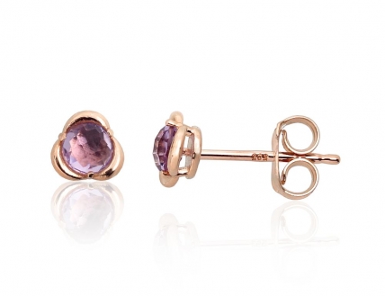 Gold classic studs earrings. Photo Nr. 1