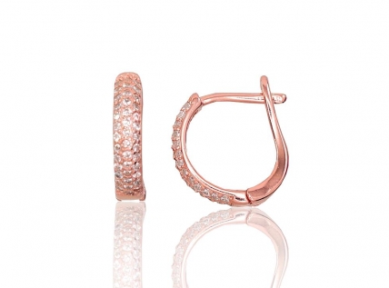 Silver earrings with english lock. Photo Nr. 1