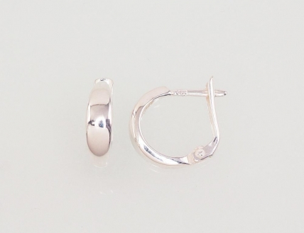 Silver earrings with english lock. Photo Nr. 1