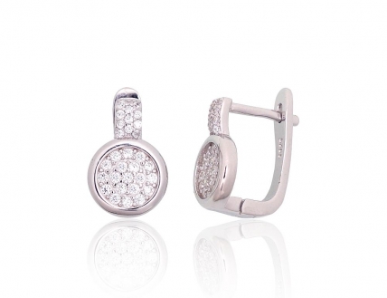 Silver earrings with english lock. Photo Nr. 1