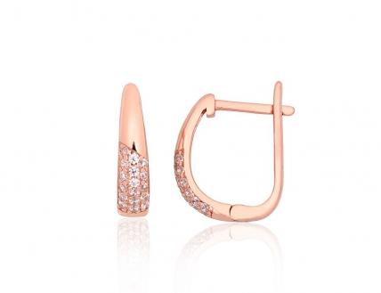 Silver earrings with english lock. Photo Nr. 1