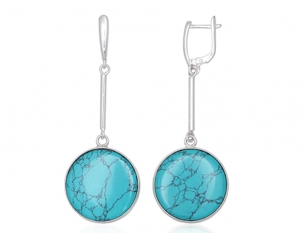 Silver earrings with english lock. Photo Nr. 1