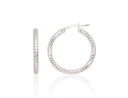 Silver earrings-rings. Photo Nr. 1