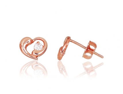 Gold classic studs earrings. Photo Nr. 1