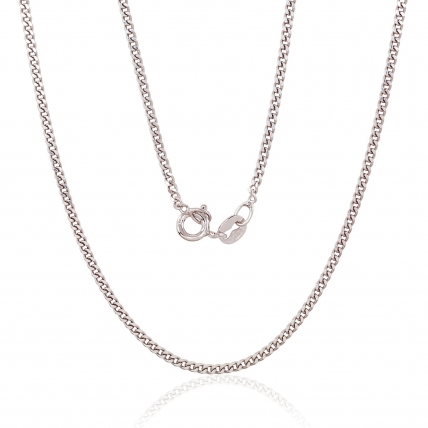 Silver chain Curb 2 mm, diamond cut. Photo Nr. 1