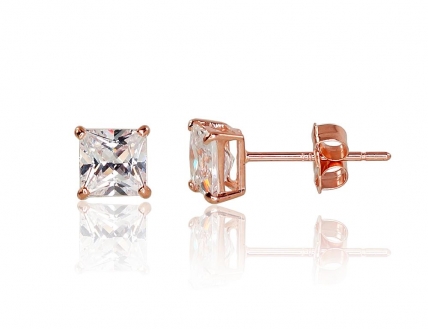 Gold classic studs earrings. Photo Nr. 1