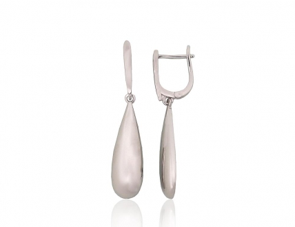 Silver earrings with english lock. Photo Nr. 1