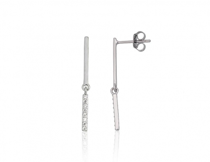Silver stud earrings. Photo Nr. 1