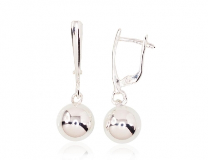 Silver earrings with english lock. Photo Nr. 1