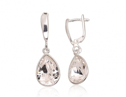 Silver earrings with english lock. Photo Nr. 1