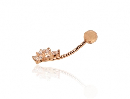 Gold piercing for navel. Photo Nr. 2