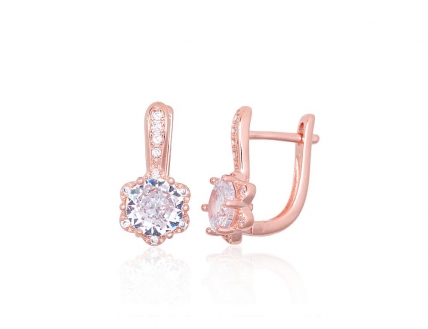 Silver earrings with english lock. Photo Nr. 1