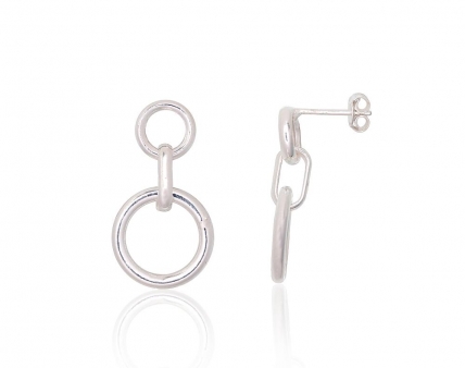 Silver stud earrings. Photo Nr. 1