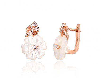 Silver earrings with english lock. Photo Nr. 1