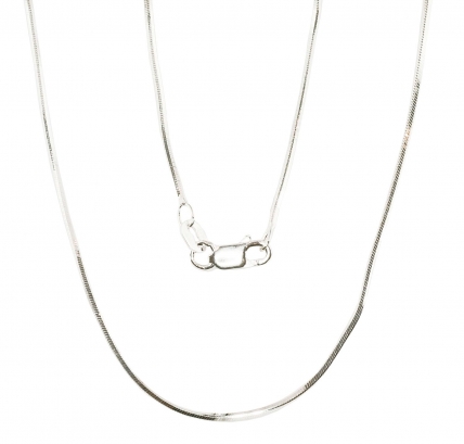 Silver chain Snake 1 mm, diamond cut. Photo Nr. 1