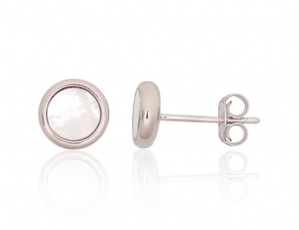 Silver stud earrings. Photo Nr. 1