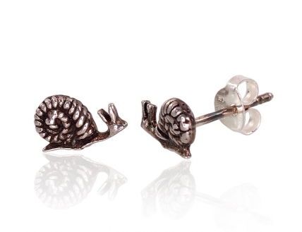 Silver stud earrings. Photo Nr. 1