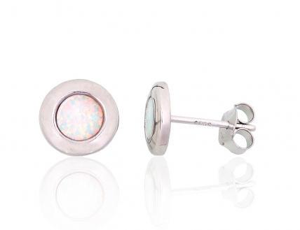 Silver stud earrings. Photo Nr. 1