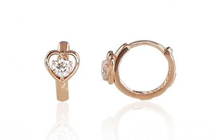 Gold hoop earrings. Photo Nr. 1