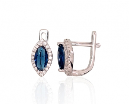 Silver earrings with english lock. Photo Nr. 1