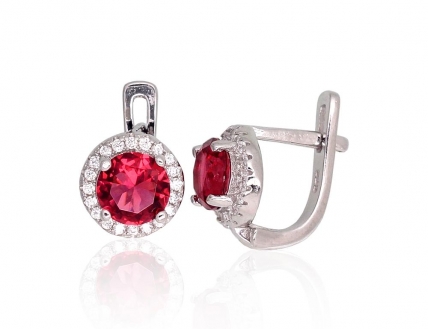 Silver earrings with english lock. Photo Nr. 1