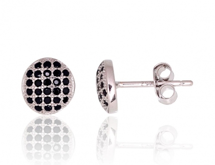 Silver stud earrings. Photo Nr. 1