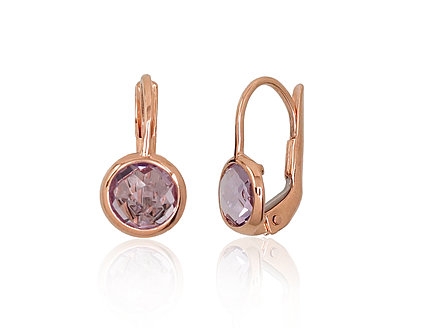 Gold earrings with english lock. Photo Nr. 1