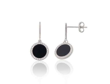 Silver stud earrings. Photo Nr. 1