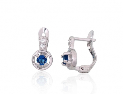 Silver earrings with english lock. Photo Nr. 1