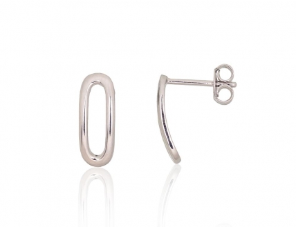 Silver stud earrings. Photo Nr. 1
