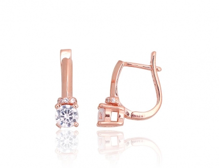 Silver earrings with english lock. Photo Nr. 1
