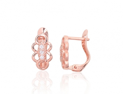 Silver earrings with english lock. Photo Nr. 1