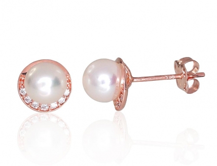 Gold classic studs earrings. Photo Nr. 1