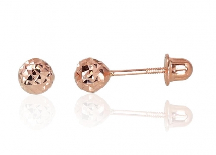 Gold screw studs earrings. Photo Nr. 1