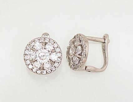 Silver earrings with english lock. Photo Nr. 1