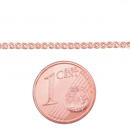 Gold chain Mona Liza 1.7 mm, hollow, diamond cut. Photo Nr. 2