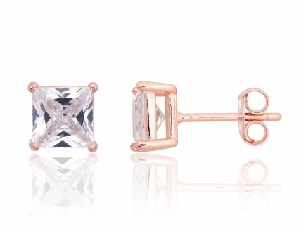 Silver stud earrings. Photo Nr. 1
