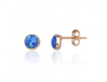 Gold classic studs earrings. Photo Nr. 1