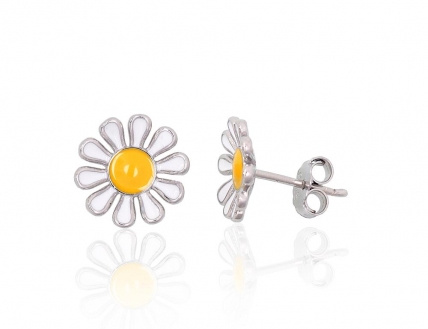 Silver stud earrings. Photo Nr. 1