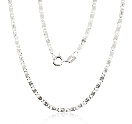 Silver chain Snail 2,1 mm, diamond cut. Photo Nr. 1