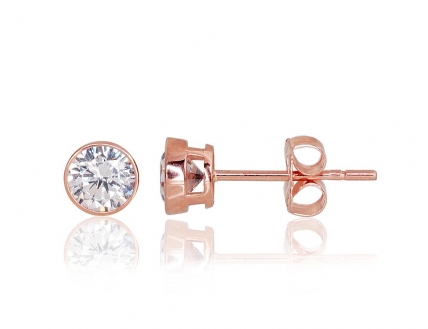 Gold classic studs earrings. Photo Nr. 1
