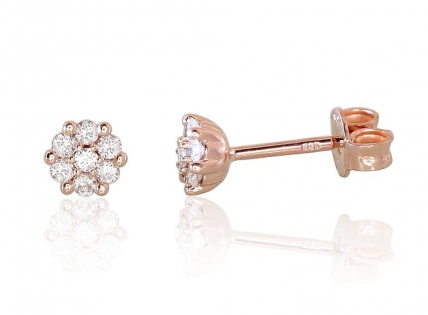 Gold classic studs earrings. Photo Nr. 1