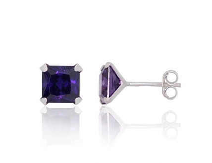 Silver stud earrings. Photo Nr. 1