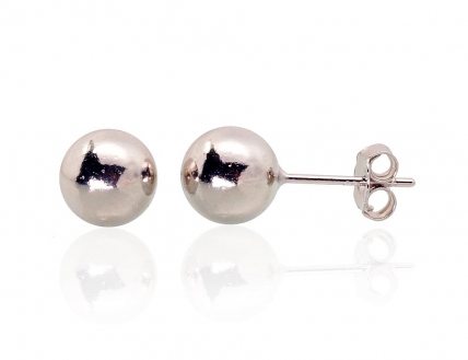 Silver stud earrings. Photo Nr. 1