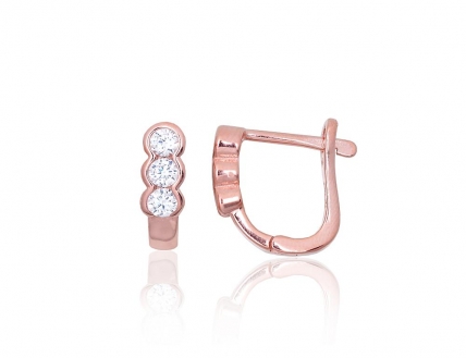 Silver earrings with english lock. Photo Nr. 1