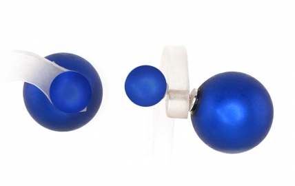 Silver stud earrings. Photo Nr. 1